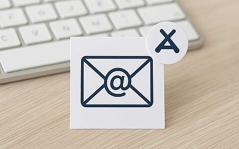Symbolbild für Fehler durch Umlaute in E-Mail-Adressen