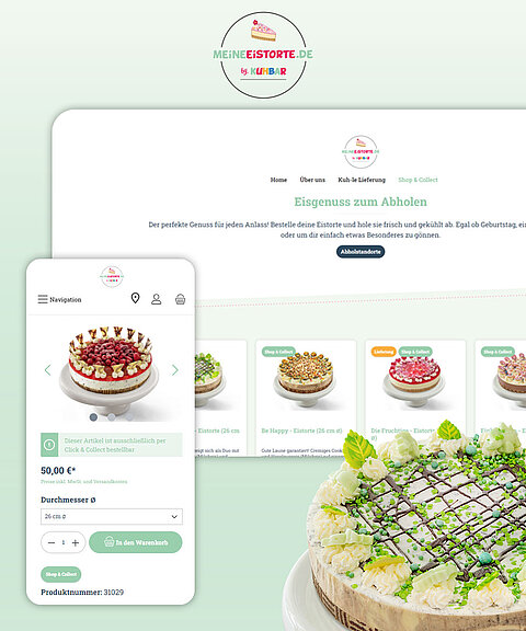 Webdesign & Webumsetzung des Webprojekts meineeistorte.de in Dortmund auf diversen mobile Devices