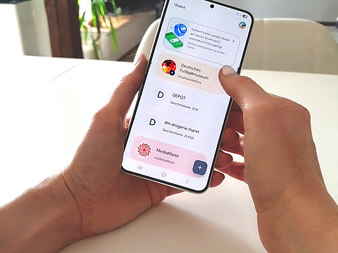 Android-Wallet des Deutschen Fußballmuseums in Dortmund