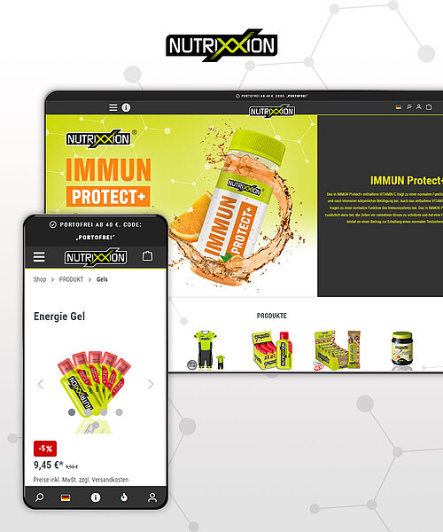 Webdesign & Webumsetzung des Webprojekts Nutrixxion in Dortmund auf diversen mobile Devices