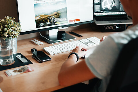 Kreatives Arbeiten am Website-Layout