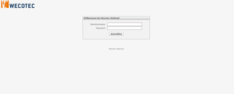 Login-Maske Webmail classic