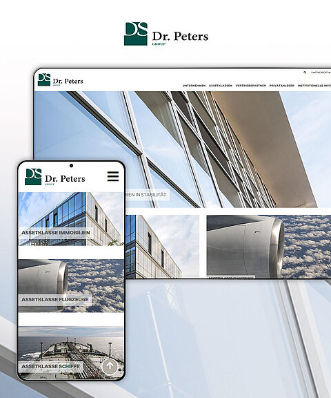 Umsetzung des Webprojekts Dr Peters auf Screen und Smartphone