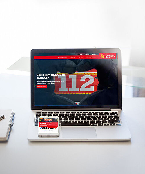Webdesign & Webumsetzung des Webprojekts Verband der Feuerwehren in NRW auf diversen mobile Devices
