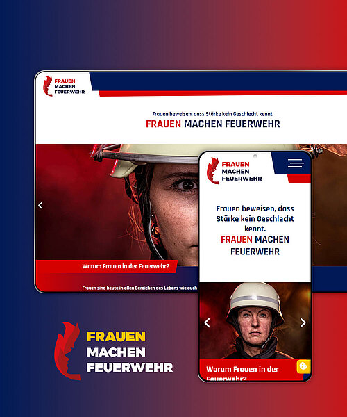 Webdesign & Umsetzung des Webprojekts Frauen machen Feuerwehr in Dortmund auf Screen und Smartphone